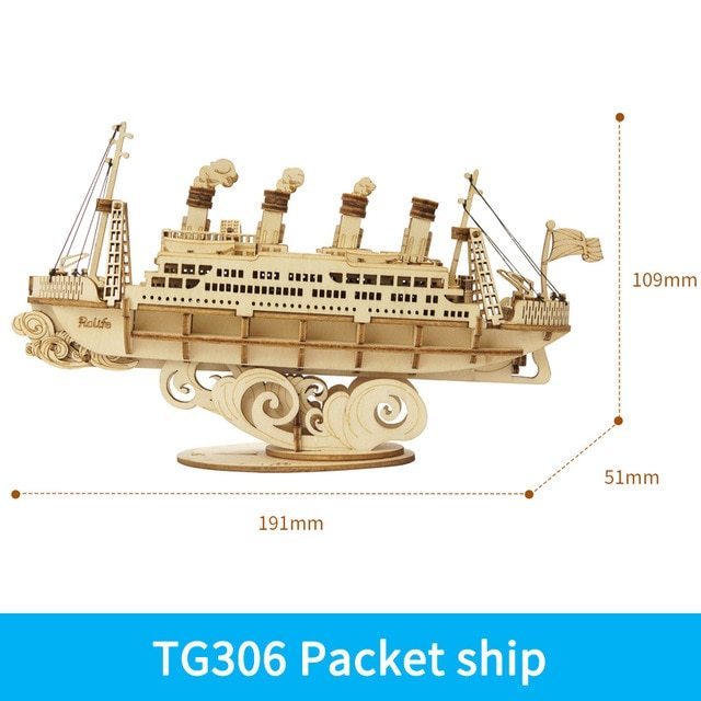 Wooden Ship Puzzle
