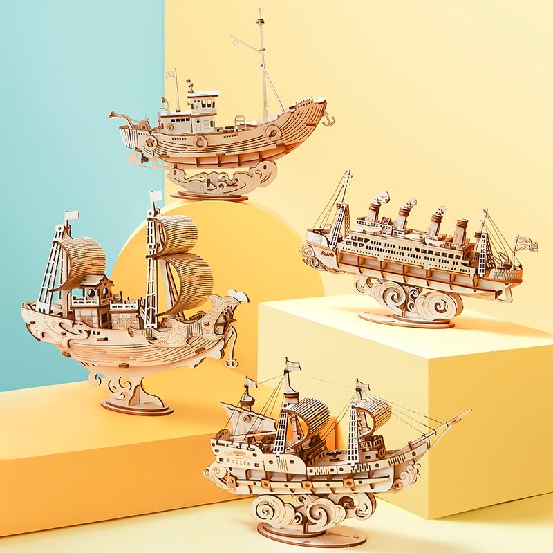 Wooden Ship Puzzle